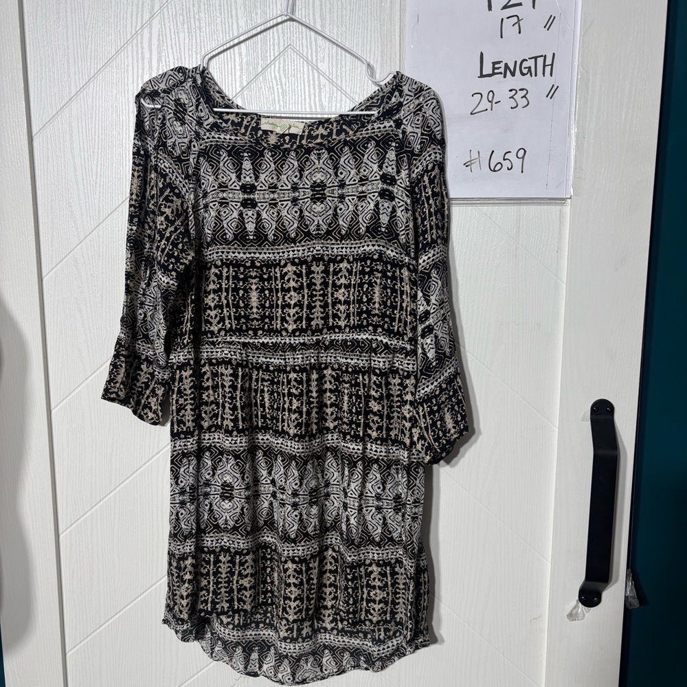 Staring At Stars Urban Outfitters Boho Tribal Print Shift Tunic Dress Size‎ M